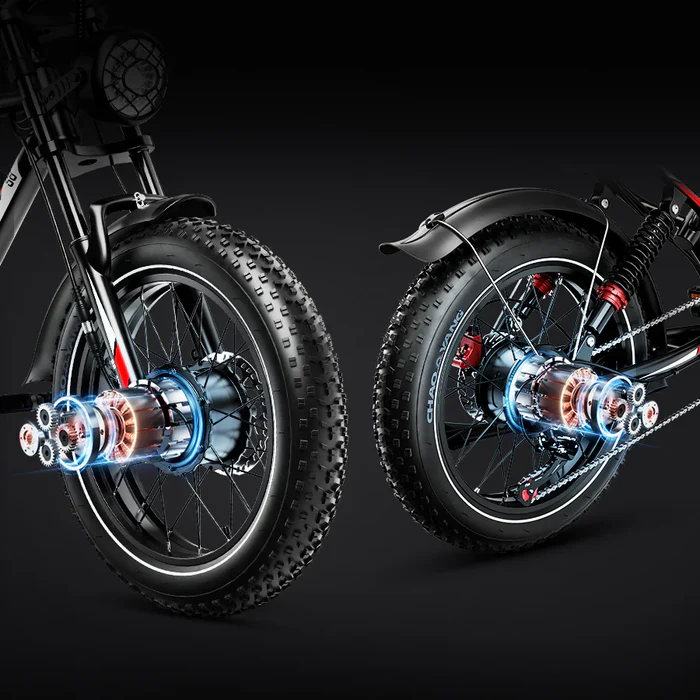 AMYET S8 review dual motor wheel close-up graphic