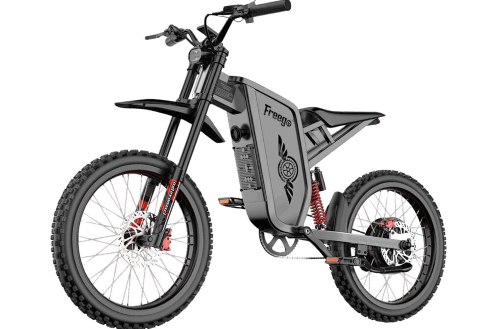 Best electric bike for adults 50 MPH angled side view of the Freego X2 Pro