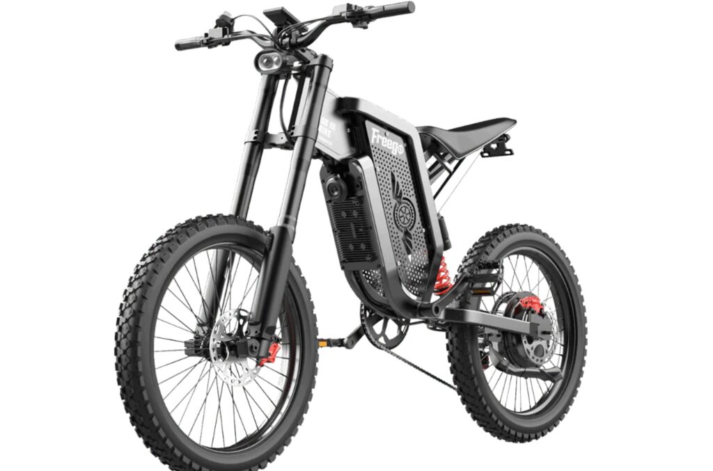 Best electric bike for adults 50 MPH angled side view of the Freego X2