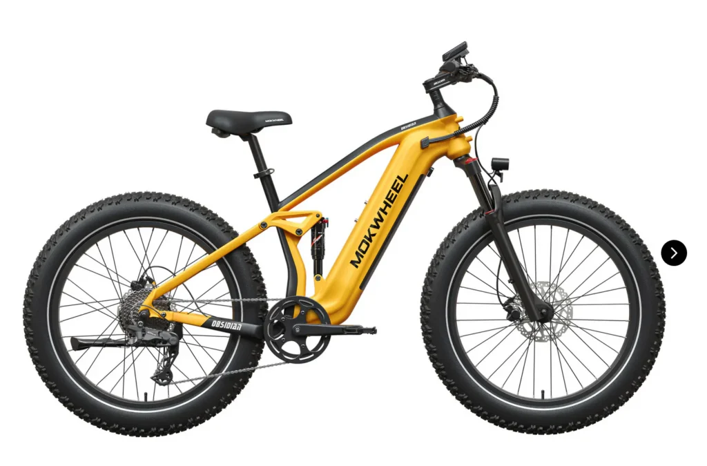 Best electric mountain bike for the money side view of the Mokwheel Obsidian 2.0
