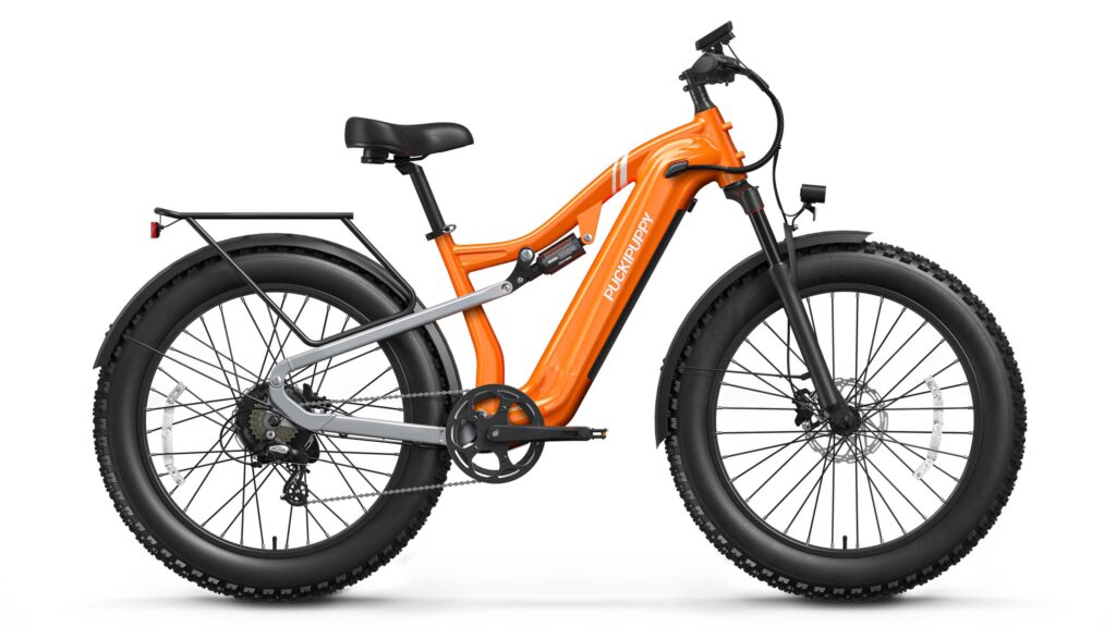 Best electric mountain bike for the money side view of the Puckipuppy Labrador Pro