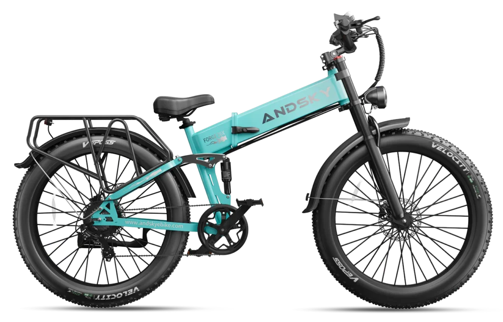 Best Foldable Electric Bike for Adults β Andsky Forge 26 side view folding electric bike