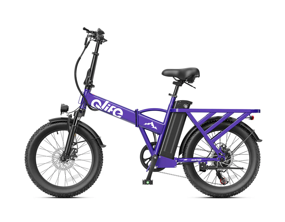 Best Foldable Electric Bike for Adults β Qlife Hunter side view folding electric bike